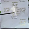 Aangepaste gouden folie heldere stickerweddingstickers transparante goud zilveren roos gepersonaliseerde labels echte folie glanzende 220607