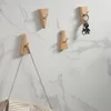 Haken Schienen Schlüsselhalter Wand zum Aufhängen Massivholz Kleiderhaken kreative Dreiecksform Taschen Kleiderbügel RaumdekorationHaken