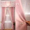 Curtain & Drapes Curtains For Living Dining Room Bedroom Pink Children's Finished Product Simple Modern Girl Heart Princess StyleCurtain