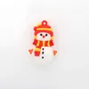 Oyuncak Figürleri PVC Yumuşak Silikon 3D Noel Ağacı Kolye Santa Snowman Elk Bebek Oyuncakları Çocuklar İçin Hediyeler D013