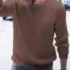 Suéter masculino suéter quente malha mantém homens quentes suéteres casuais redondos de malha casual de malha casual suéters l220801