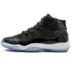 Toppkvalitet 2021 Ny Bredd 25-årsjubileum 11s Mens Basketbollskor Jumpman 11 Concord 45 Space Jam Gamma Blå Kvinnors Sport Sneakers