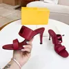 Luxury designer womens slippers high heels sexy sandals classic fashion genuine leather Dance shoe hotel party dress wedding shoes with box