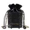 Evening Bag Mini Box Pu Crossbody for Women 2022 Winter Chain DrawString Shoulder Branded Designer Handväskor och Purses 0623