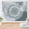 Mandala Tapis Grand Tapis Mural Indien Tenture Couverture Gris Boho Décor Tapis Muraux Gobelin Tenture Hippie Voyage Yoga Tapis J220804