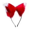 Lolita Cosplay Cat Ears Opaska na głowę Anime Dance Party Costume Wolf Fox Uch Plush Hairband Girl