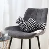 Mooie Checkerboard Sierkussen Twist Knot Sofa Bed Decoratieve Woonkamer Taille Back Cushion 220402