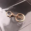 50pcs 30mm Keyring Multiple Colors Key Chains Rings Round Golden Silver-Plate Hook Lobster Clasp Keychain 220411261m