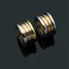 Met box Fashion 316L Titanium Steel Zero Ring Side Stones Paar ringen voor mannen en vrouwen bandring