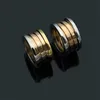 With Box Fashion 316L Titanium Steel Zero Ring Side Stones Couple Rings for Men and Women Band Ring