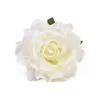30pcs/9cm結婚式のための白い人工絹の花の頭白いバラの花輪スクラップブッキングクラフト偽の花の頭