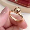 S925 Sterling Silver Couple Rings for Women Hardwear Series Personalità Round Ball Ring Relio freddo ed elegante Regalo per gioielli