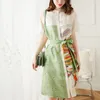 New high end brand a word printed silk dress with short sleeves loose women mulberry silk