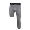 Vêtements de gymnastique été hommes collants de course 34 pantalons mâle basket-ball Football Football Fitness exercice Sport recadrée une jambe Leggings 207331999