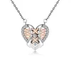 Necklaces Pendant 2021 Crystal Rose Gold Heart Women Corset Inspired Two Tone Design Necklace Gifts2013