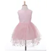 Flickans klänningar Baby Girl Gown Lace Summer Kids Flower Dress for Girls 2022 Bebes Vestido Bridesmaid Tutu Formal Dressgirl's