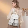 Confezioni telaio interno Soft Women's 2021 Korean Washed Leather White Leisure Zaino da viaggio alla moda di grande capacità
