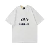 21SS Oversize Baseball 7th Collection Flocking Print Tee Tee Skateboard printemps Summer High Street Tshirt Men Femmes à manches courtes Hip Hop Casual Hop Hop