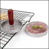 Viande Poterie Outils Cuisine Cuisine Salle À Manger Bar Maison Jardin Forme Ronde Hamburger Presse En Plastique Amburger Viandes Boeuf Grill Burger Presses Patt