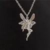 Pendant Necklaces Angel Wing Fairycore Grunge Necklace For Igirls Y2k Jewelry 2000s Aesthetic Vintage Goth AccessoriesPendant