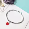 Beaded Charm Bracelets For Women 925 Sterling Silver Top Quality Red Pink Blue Green Heart Charms Luxury Designer Jewelry Lady Gift With Original Bag