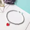 Hot Sales Beaded Charm Armband för kvinnor 925 Silver Top Quality Red Pink Blue Green Heart Charms Luxur Designer Armband Smycken Lady Gift With Original Bag