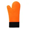 Silicone Gants Résistant À La Chaleur Ménage Long Coton Micro-ondes Mitaines Four Cuisine Gant De Cuisson Cuisson Barbecue Gants 220510