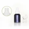 Emballage bouteille en verre vide épaule ronde collier blanc avec couvercle transparent couvercle à vis bouteille de toner portable rechargeable contenant d'emballage cosmétique 40 ml 100 ml 120 ml