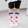 PairParty Tij Enfants Chaussettes Automne Hiver Nouveau Coton Enfants Chaussettes Mignon Garçons Et Filles Peigné Coton Dots Étudiant Chaussettes J220621