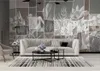 Özel 3D Duvar Kağıtları Mural Stereoskopik Papel De Parede 3D Oturma Yatak Odası TV Arka Plan Odası Dekor Boyama Çıkartmalar Duvarlar Ev Geliştirme Pegatinas