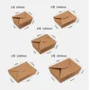 Disposable Kraft Paper Takeaway Packaging Box Fried Chicken Pasta Snack Food Containers BBQ Picnic Kitchen Accessories