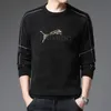 Мужские свитера Флисовый мужской свитер Леопардовый шаблон модный сгущение холдья 220823