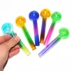 smoking pipes 10cm colorful Pyrex Glass Oil Burner Tube Burning Great Glass Tubes Nail tips