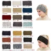 CC bandeau bandeau coloré tricoté Crochet torsion bandeau hiver oreille plus chaud bande élastique large cheveux accessoires