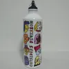 750 ml Sportflaska PO Text DIY Anpassad färgglada tryck för cyklist Hiker Travel Team Company Promotion Aluminium 220706