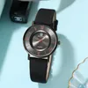 Bilek saatleri bayanlar izle çift katmanlı 3D kadran tasarım deri bilezik kadın moda alaşım analog kuvars relojeswristwatches hect22