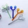 Glasölbrenner zwei Kugeln Slingshot Pipes gemischte Farbe Rauchrohr Wasserpfeife für Shisha Shisha Dab Rig Bong