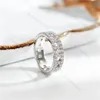 Lujo de alta versión nuevo anillo de diamantes plata esterlina 18K oro rosa hueco verdadero anillo de pareja joyería estrellada T diseñador24928548954