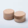 1pc Portable Vintage Round Natural Wooden Jewelry Storage Box Ring Earrings Container Storage Case New Arrival C0702G1