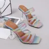 Slippers Fashion Women's Sandals 2022 Summer Sexy Flip Flops Home Square Head Partyhigh Heelscolor WomenSlippersSlippers