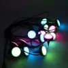 RBG Lawn Light String Light 15 LED Music Sync Bluetooth App Contream Contreed 12V 10M для ландшафта Садовый двор Украшения Наружное освещение