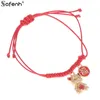 Charm Bracelets Fashion Creative Chinese Year Tiger Rope Red Thread String Bracelet Lucky Handmad Chain Couples BraceletCharm Lars22