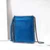 Firmranch Donna Portafoglio di marca di lusso Semplice catena tessuta Design Messenger Borsa per carte di telefonia mobile Borsa a tracolla nera flash economica