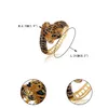 Bracelet Femmes Tigre Bijoux Animal Bracelet Pulseras Bijoux Femme Esthétique Or Cristal Manchette Émail Fête Kpop FashionBangleBangle Lars22