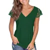 Blusas femininas camisas mulheres tanques de renda sexy tanque de tanque de tanques de renda vil de pescoço diariamente