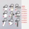 Keychains 100% Stainless Steel Blank Print House Heart Rectangle Dog Tag Charm Keychain Key Ring For Engrave Mirror Polished 10pcs Enek22