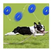 攻撃的なチューア用の犬のおもちゃ天然ゴムのための犬のおもちゃ小さな中程度の大きな犬のための多機能ボーカルリングおもちゃ