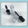 0,8 ml mini limpo vazio vazio rímel tubo cílio creme de frasco líquido amostra de garrafa líquida recipiente cosmético com tampa preta interna à prova de vazamento SN1976 Drop de