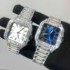 Aangepaste rapper hiphop sieraden heren Vvs diamanten kijken naar Iced Out Moissanite horloges