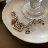 Charmarmband ankomst trendig bokstav b jordgubbkvart 30% silverpläterade kvinnliga armband smycken för kvinnor födelsedagspresenter ingen fadech